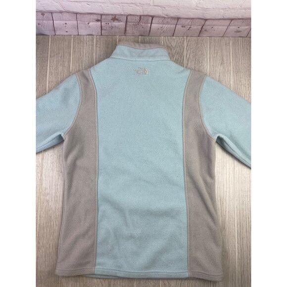 The North Face. Baby Blue and Gray Fleece full zip jacket. Girls XL - Picture 2 of 10